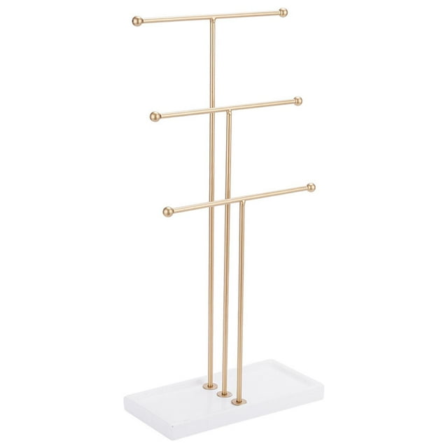 3 Layer bar Jewelry Display Rack, Tabletop Bracelet Storage Rack, Jewelry Stand Golden