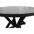 thumbnail image 3 of Bowery Hill Table à Manger Ronde en Bois Massif, Gris Rustique Antique, 3 of 3