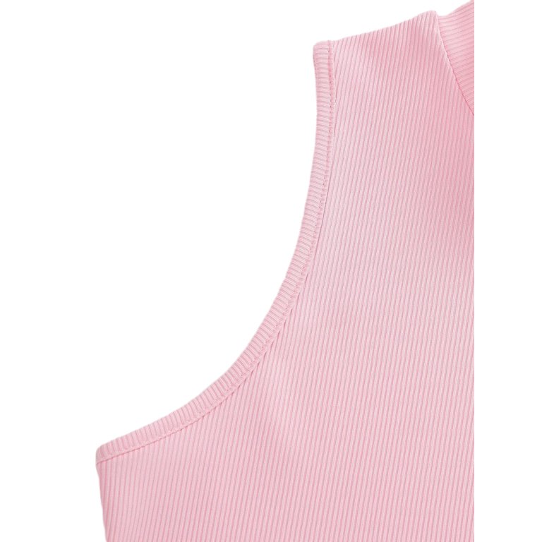 Buy Women Pink Solid Casual Tank Top Online - 739085
