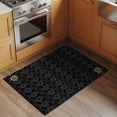 thumbnail image 2 of Black Golden Floral Entryway Rug 2'x3'&nbsp; Non Slip Front Door Mats, Modern Abstract Art Spring Flowers Entrance Rugs Indoor Outdoor Carpet, Washable Floor Mats Small Area Rug for Bedroom Kitchen, 2 of 8