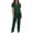 Green, variant on Xysaqa Womens Satin Pajamas Loungewear Short Sleeve Nightwear Two Piece Pants Sleepwear Button-Down Soft Pjs Set S-XL