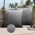 thumbnail image 3 of Grey Ombre Outdoor Pillow Covers 26x26 Set of 2, Waterproof Patio Throw Pillowcase Protectors, Contemporary Gradient Abstract Art Square Decorative Pillow Shams Cushion Covers for Seat Bed Couch Sofa, 3 of 8