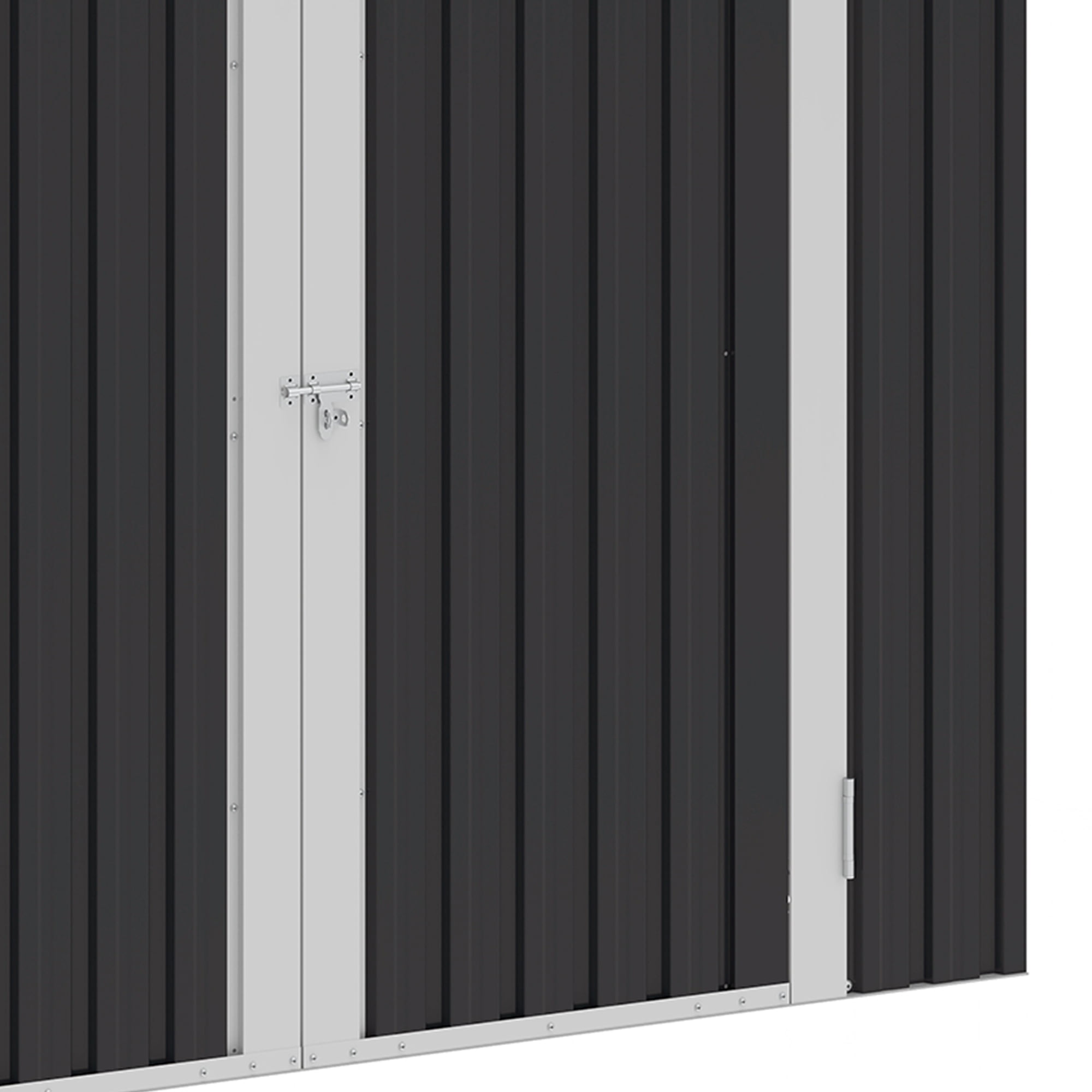 Uforic 6x4ft Outdoor Storage Shed, Lockable and Weatherproof with Vents for Backyard, Dark Gray