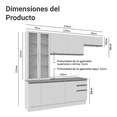 thumbnail image 3 of Cocina Integral Completa Armario de Vidrio Madesa Glamy BB16, 3 of 5