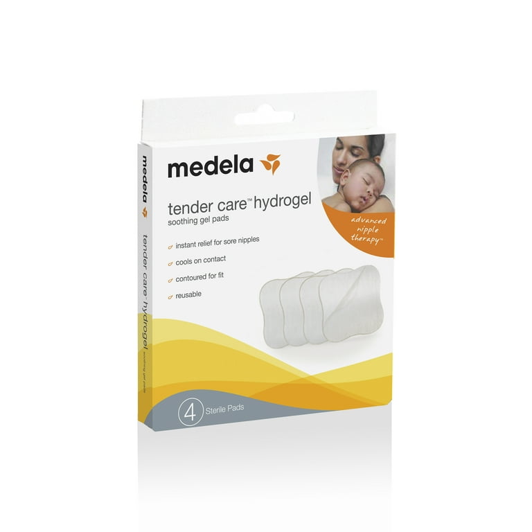  Medela Soothing Gel Pads for Breastfeeding, 4 Count Pack,  Tender Care HydroGel Reusable Pads, Cooling Relief for Sore Nipples from  Pumping or Nursing : Nursing Bra Pads : Baby