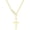 Gold Color, variant on 925 Sterling Silver Lariat Infinity Cross Pendant Y Necklace for Women, White Gold Plated with 18" Chain