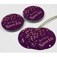 thumbnail image 4 of Inkdotpot Pack Of 50 Let Love Sparkle Wedding Favor Paper Tags Craft Real Rose Gold Foil Hang Tags, 4 of 7