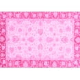 thumbnail image 1 of Ahgly Company Indoor Rectangle Oriental Pink Modern Area Rugs, 6' x 9', 1 of 4