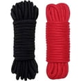thumbnail image 2 of Soft Rope Cord,Casewin 2Pack Soft Cotton Rope 10 M/33 Feet 8 MM All Purpose Cotton Rope Craft Rope (Red/Black), 2 of 9