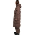 thumbnail image 2 of PUFFIT Extra Long Puffer Jackets for Women, Hooded, Warm, Water Repellent, Two-Way Zipper Winter Coat, 2 of 6