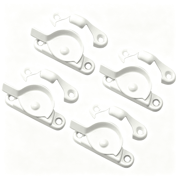 ZHZFKQ Zinc Die Cast Window Sash Lock, 2-7/16", White, 4 Pack, Zinc Die Cast Window Locks for Up and Down Windows, Made in Taiwan
