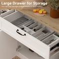 thumbnail image 5 of WIAWG Kitchen Pantry Storage Cabinet with Wall Mounted Hutch, 63'' Wide, 5 of 8