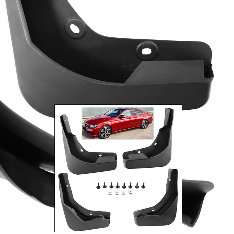 Front Rear Mud Flaps Splash Guards 2017-2018 MB E Class W213 W//o Luxury Pkg Only