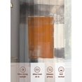 thumbnail image 7 of Burnt Orange Grey Semi Sheer Curtains 96 Inch Length 2 Panels Set, Modern Abstract Oil Painting Sheer Kitchen Curtain Privacy Voile Window Curtain for Living Room Bedroom Rod Pocket Drapes, 7 of 7