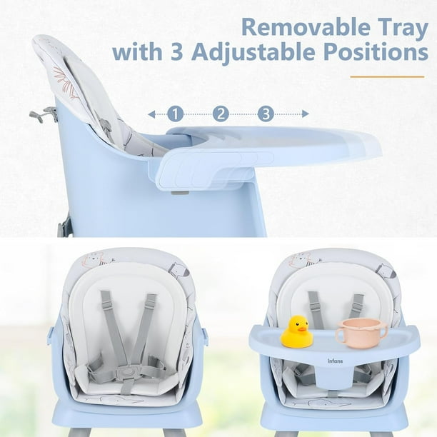 OLAKIDS 8 in 1 Baby High Chair, Convertible Highchair for Babies