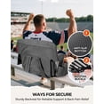 thumbnail image 5 of asdfgh Stadium Seats with Back Support: 2.5'' Thick Comfy Cushion 6 Adjustable Angle Bleacher Seat with Armrest - 2 Large Pockets, 2 Cup Holders, 5 of 6