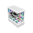 thumbnail image 6 of SAMA SV02 Dual USB3.0 and Type C Tempered Glass ATX Mid Tower Gaming PC Computer Case, 3 Addressable RGB Fans Pre-Installed, Support BTF Back Plug Motherboard, 6 of 7