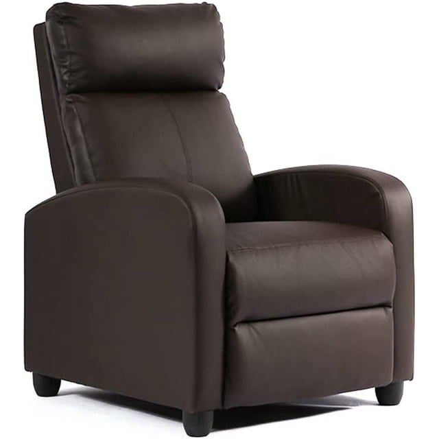Recliner Chair for Living Room Recliner Sofa Wingback Chair Home Theater Seating Single Sofa Arm Chair Accent Chair Modern Reclining Chair Easy Lounge (Brown)