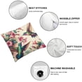 thumbnail image 4 of Wuche Spring Flower Birds Throw Pillow Covers Set of 2 18x18 Inch Vintage Hummingbird Birds Farmhouse Decorations Pillow Cases Watercolor Painting Floral Leaves Plant Cushion Cover for Sofa Couch, 4 of 6