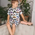 thumbnail image 4 of Balery Cartoon Monster Trucks1 Conjunto de Pijama Infantil de Manga Corta con Estampado – Ropa de Dormir de Algodón Suave-Large, 4 of 6