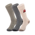 thumbnail image 3 of Chaps Embroidery Crews 3-Pack Men's Sock Size 10-13, 3 of 5