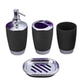 thumbnail image 4 of Monstrate Juego de accesorios de baño de 4 piezas Juego de conjunto de baño de plástico Incluye dispensador de jabón / loción Juegos de accesorios de baño negro, 4 of 6