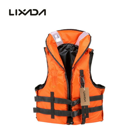 Lixada Professional Polyester Adult Safety Life Jacket Survival Vest Swimming Boating Drifting with Emergency (Best Drift Boat For The Money)