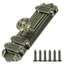 Uxcell Slide Barrel Bolt Latch Vintage Decorative Sliding Lock with Mounting Screws for Wooden Door Barn Fence Shed Window Green Bronze 6 Inch