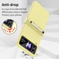 thumbnail image 3 of MonsDirect for 6.7 inch Samsung Galaxy Z Flip 4 5G 2022 Case with A Capacitance Pen, Two Hinge Protection Hard PC Back Anti-Drop Shockproof Full Coverage with S Pen Holder for Galaxy Z Flip 4, Yellow, 3 of 7