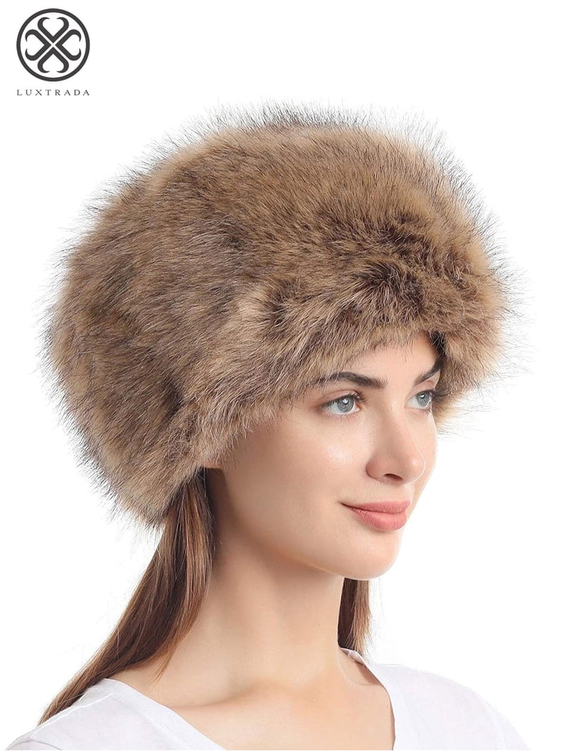 Faux Fur Headband Winter Hat Earwarmer Warm Cap One Size Fits All ZOSCGJMY Faux Fur Headband for Women Winter Hat Earwarmer  main image 2