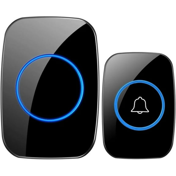 Wireless Doorbell 110db Welcome Friend Smart Doorbell 300Meters Long Distance 36 Songs 4 Level Volumes Door Chimes (1 Plug-In Receiver x 1 Push Button)