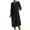 Black, variant on TAGOLD Womens Dress,Fashion Women Autumn Solid Causal Round Neck Button Pockets 1/2Sleeve Dress