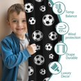 thumbnail image 3 of Kid Curtains,Soccer and Dot Black Pattern Kid Insulated Curtains Set Of 2,Bedroom Essentials,Toddler Room Decor 42"x63", 3 of 5