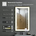 thumbnail image 5 of ANYHI LED Lighted Vanity Full Body Mirror Large mirror Bathroom Mirrors with Lights, Waterproof, Wall Mounted, 40"x 24", 5 of 16