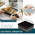 thumbnail image 5 of Toorise 2 Pack Silicone Freezer Tray with Lid 4 Compartment Soup Freezer Container Mold Ice Cube Tray for Meal Prep and Freezing Soup Stew Sauce Garlic Herb, 5 of 11