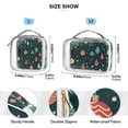 thumbnail image 4 of Christmas Decorations Green Clear Cosmetic Bags with Handles PVC Toiletry Bags Zipper Waterproof Portable for Traveling 2 Pcs, 4 of 7