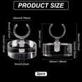 thumbnail image 2 of 2 PCS Acrylic Ring Display Stand 1.4x1.2x1.6 inch Ring Holder Ring Holder Blocks Clear Solid Cylinder Shape Ring Showcase for Jewelry Ring Wedding Ring diy, 2 of 9