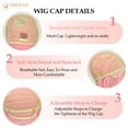 thumbnail image 2 of Phocas Pink Bob Wig for Women Short Pink Bob Wigs with Bangs Straight Heat Resistant Fiber Hair for Daily Party Use 10Inch, 2 of 8