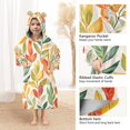 thumbnail image 3 of FORMRS Wearable Blanket Hoodie with Sleeves for Kids Cozy Flannel Sweatshirt, Orange Autumn Leaves, 3 of 7