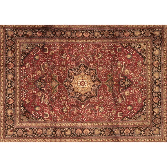 Ahgly Company Indoor Rectangle Persian Brown Traditional Area Rugs, 5' x 7'