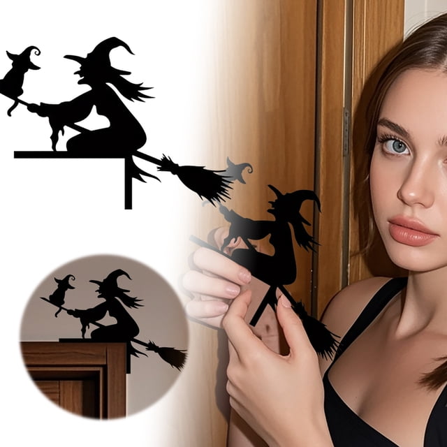 Halloween Door Corner Wall Sticker for Holiday Party Easy Apply Reusable Home Decoration
