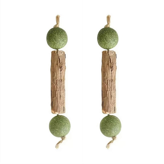 Double-Headed Catnip Sticks for Cats, 4.7 Inch Natural Wood Chew Toys for Kittens, Teeth Cleaning Toy, Interactive Indoor Play for Stress Relief 2Pack