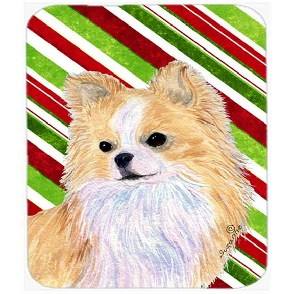 Chihuahua Candy Cane Holiday Christmas Mouse Pad, Hot Pad or Trivet
