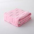 thumbnail image 6 of Fleece Twin Size Blanket for Sofa Pink - Soft Lightweight Plush Cozy Fuzzy Checkered Warm Winter Blanket Microfiber, 60x80 inches, 6 of 6