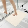 thumbnail image 2 of SHENGXINY Solid Color Bath Mat Clearance Rugs Ultra Absorbent Non-Slip Memory Foam Machine Washable Soft Velvet Bath Mats Easier To Dry For Bathroom Floor White, 2 of 9