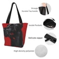 thumbnail image 4 of Balery Black Dog Red Background Bolsa de Hombro con Diseño, Bolsa Grande y Duradera, Bolsa Versátil para Compras, 4 of 6