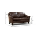 thumbnail image 6 of Hello Sofa Home Sienna Mid-Century Modern Top Grain Leather Loveseat in Brown, 6 of 6