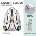 thumbnail image 5 of Pioneer Flower Floral Print Pattern Backpack for School, Cute School Bag with Adjustable Shoulder Straps and Padded Back, 15.3"x11"x7.1", 5 of 5