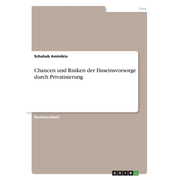 Chancen und Risiken der Daseinsvorsorge durch Privatisierung (Paperback)
