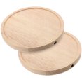 thumbnail image 3 of Monyance Floating Shelf Round Oak Floating Shelves for Wall Decor - Set of 2(5.91X5.91X0.71Inches), 3 of 11